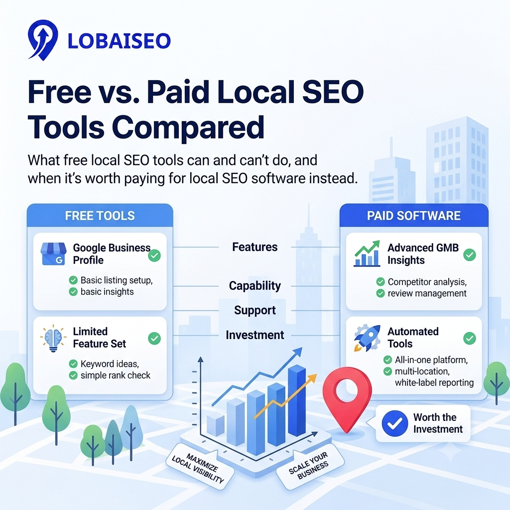 Free vs. Paid Local SEO Tools Compared by Lobaiseo