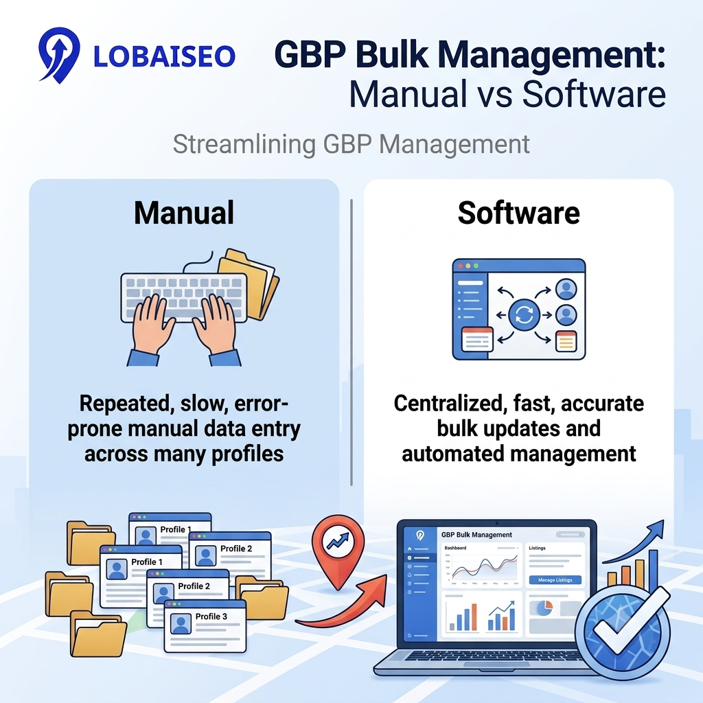 GBP Bulk Management: Manual vs. Software Comparison by Lobaiseo