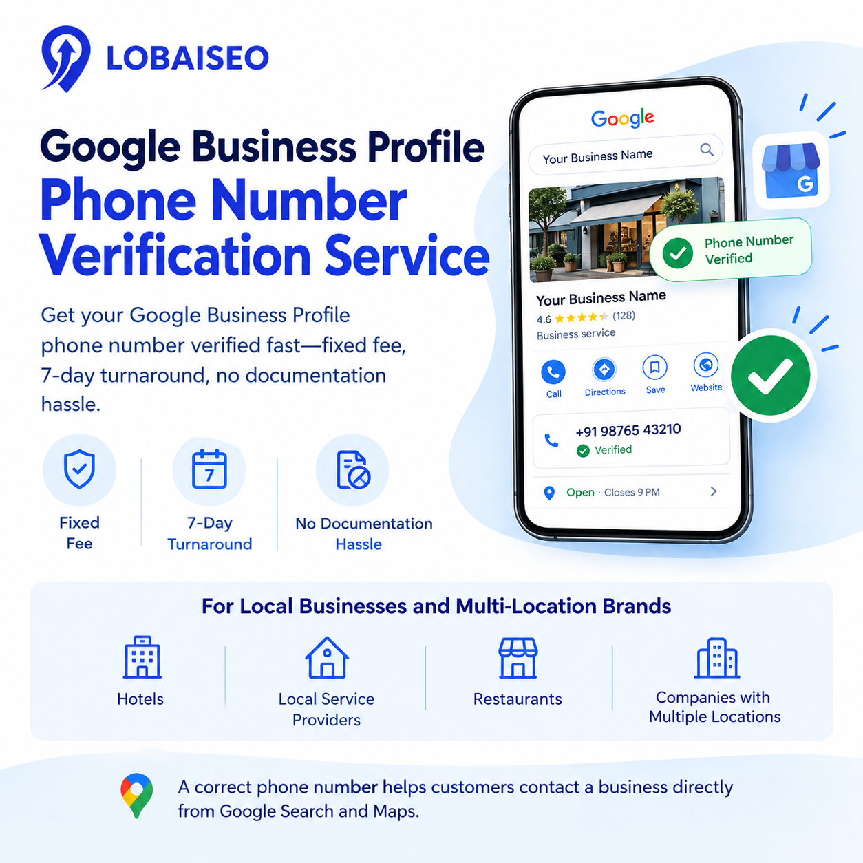 Google Business Profile Phone Number Verification Service by Lobaiseo