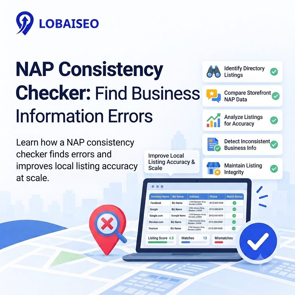 NAP Consistency Checker: Find Business Information Errors by Lobaiseo
